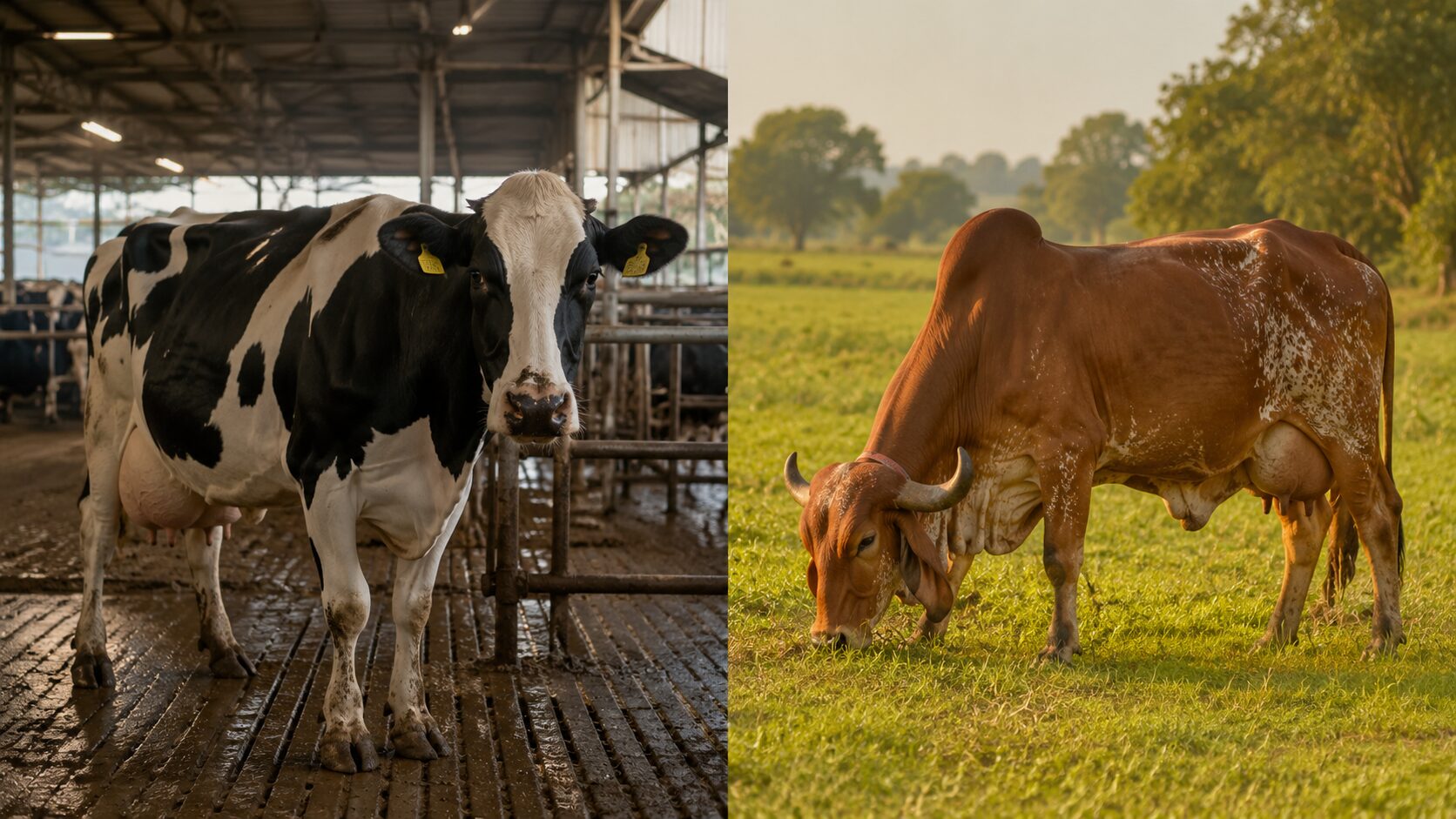 Comparison of A1 crossbred cow milk and A2 desi cow milk ghee