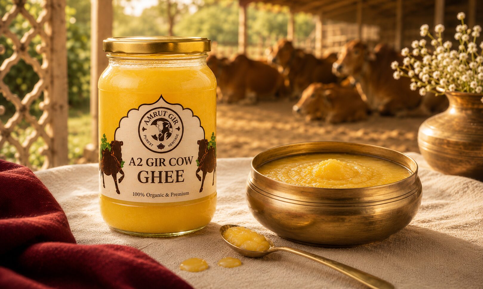 Pure A2 Gir Cow Ghee hand-churned by Amrut Gir